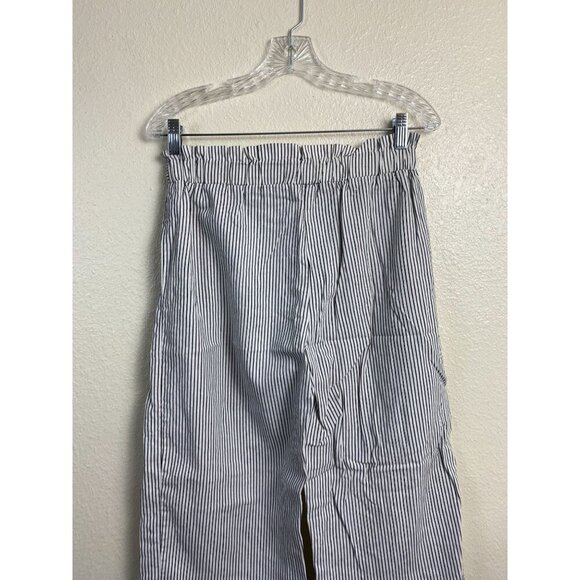 Urban Romantics Linen Bend Capri wide leg pants Medium Stripes Vacation vacation - Picture 9 of 11